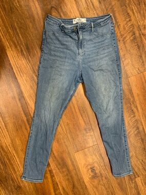 Vintage High-Rise Hollister Blue Women’s Jeans 15R W32 L28 Stretchy Trendy Denim